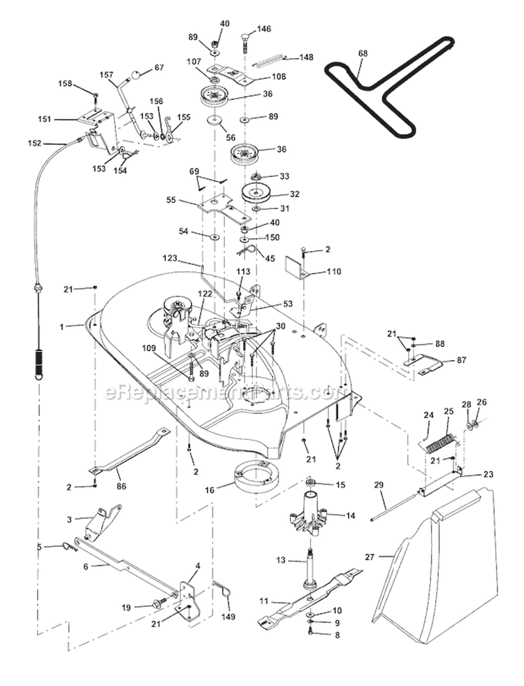 Page J Diagram and Parts List for WE12538J  Weed Eater Lawn Tractor